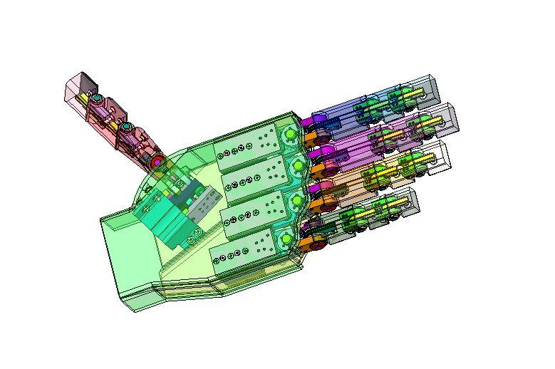 Ground-level mechanical design of the prosthesis made in the Solidwork program, which is the basis for a prosthesis prototype Ground-level mechanical design of the prosthesis made in the Solidwork program, which is the basis for a prosthesis prototype
